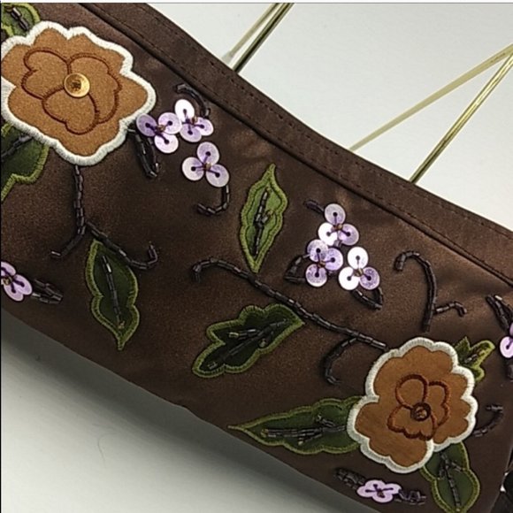 Avon Handbags - Avon brown embellished sequin design purse